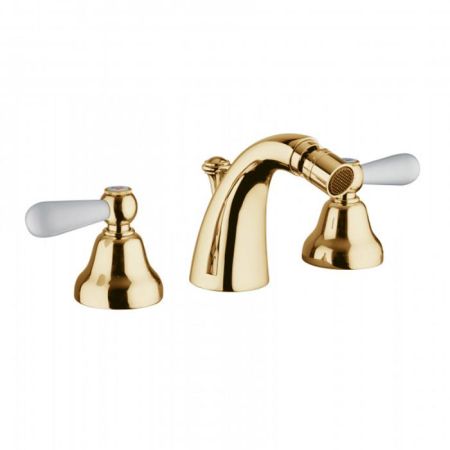 Bongio Oxford Lux Смеситель для биде, цвет золото/белый фарфор