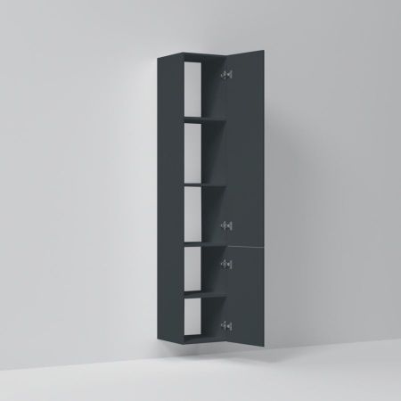 M90CHR0306GM GEM, шкаф-колонна, подвесной, правый, 30 см, двери, push-to-open, графит матовый, артикул M90CHR0306GM