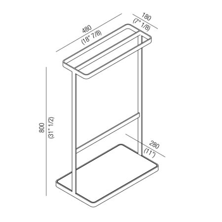 Agape Memory Полотенцедержатель напольный, цвет: матовый вороненый/черный мрамор Marquinia, артикул AMEM862BRNM