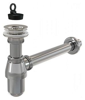 Сифон для раковины ALCAPLAST  DN32 с донным клапаном 5/4″ A437 (хром), шт