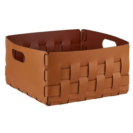 ADJ Корзинка Bottega, 35x35xH20 см., цвет: коньяк/бордо, артикул 1045.09/30