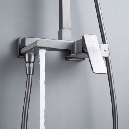 Душевая система Shevanik S4636T, оружейная сталь, артикул S4636T