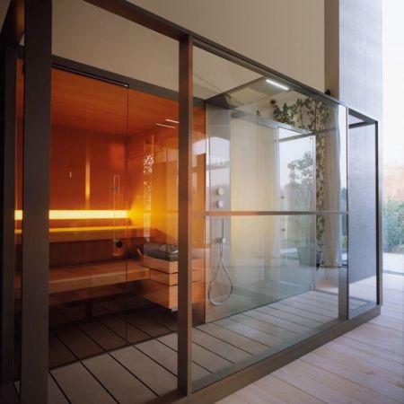 Effegibi Logica Spa Сауна&Хаммам 373x171h217см, угловая SX, цвет: White Cloud