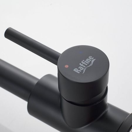 Смеситель для кухни с подключением фильтра воды Raffine F108H, черный