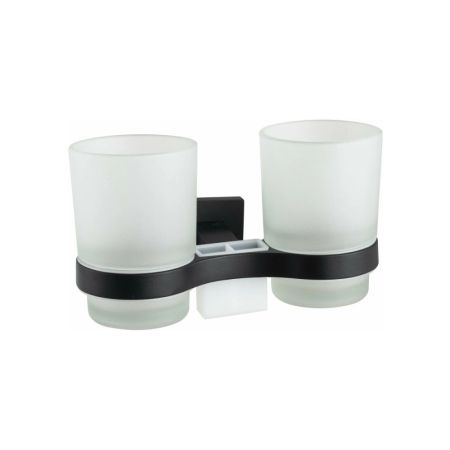 Стакан для ванной комнаты двойной D-Lin D212222, черный