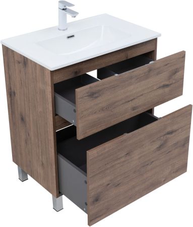 Тумба под раковину Aquanet Алвита New 70 напольная, дуб веллингтон табак, артикул 00344128