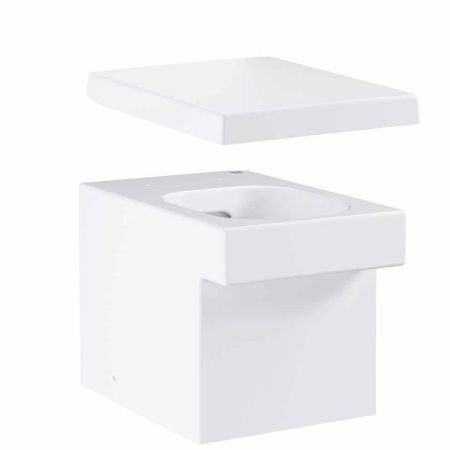 Унитаз приставной GROHE Cube Ceramic с быстросъемным сиденьем с микролифтом (NW0039)