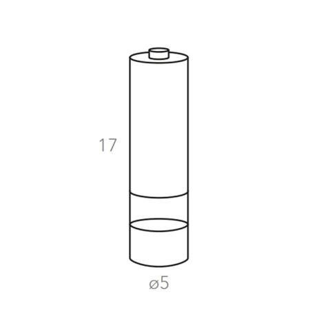 ADJ Контейнер для соли и перца, D5x17 см., цвет: пепельная роза/устричный, артикул 0090.07/02