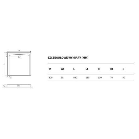 Поддон EXCELLENT Forma Compact 80x80 (белый), артикул BREX.FOR08WHC