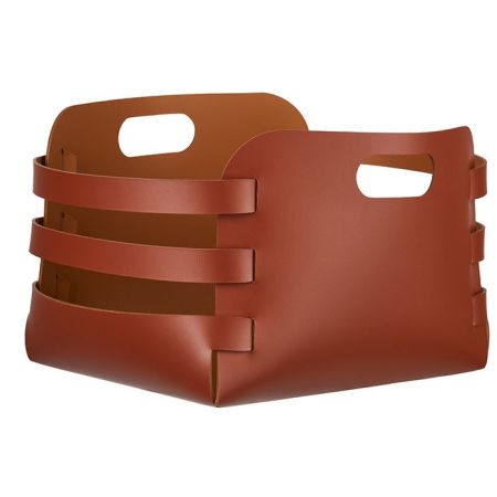 Colombo Adj Корзина Riga,27x36H25 см, цвет: бордо/коньяк, артикул BADJ9687-3009