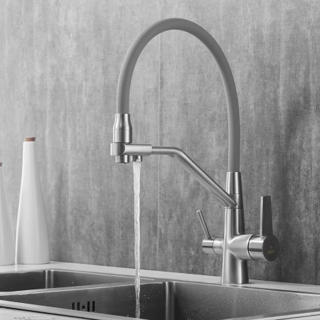 Смеситель для кухни Rose R558L, сатин, артикул R558L