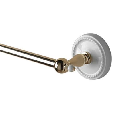 Devon DOROTHY полотенцедержатель настенный, 61см, держатели цвет: золото светлое/белый, артикул DOR409OT