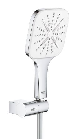 Душевой набор GROHE Rainshower SmartActive 130 Cube, 3 вида струй, белая луна (26588LS0), артикул 26588LS0