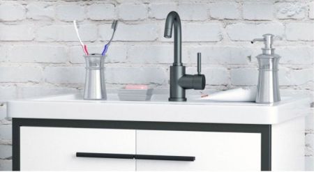 Тумба "Айрон 60", черный/белый, Фостер 60, артикул SD-00000399