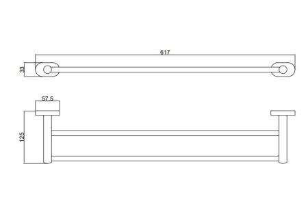 Полотенцедержатель BELZ B90509, вороненая сталь, артикул B90509