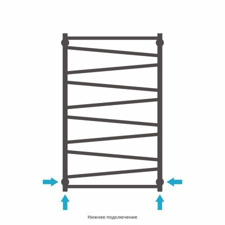 Полотенцесушитель водяной Сирокко 1000х600 (МУАР Темный Титан)