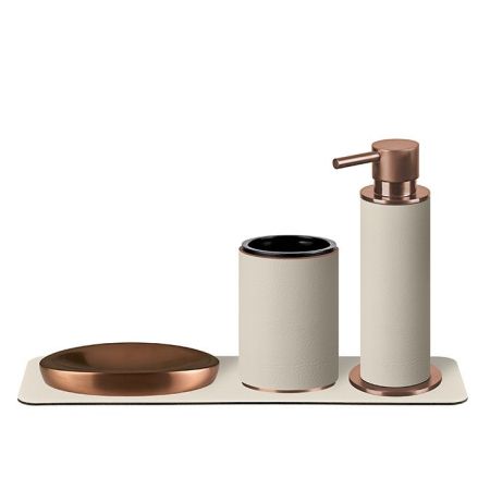 ADJ Диспенсер для жидкого мыла, D7xH19см., цвет: copper/панна котта, артикул 4980.copper/16