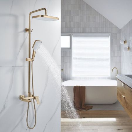 Душевая система Rose R1836G, золотой сатин