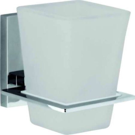 Sanibano Agatha, настенный стеклянный стакан, цвет хром, артикул H9950/16CR