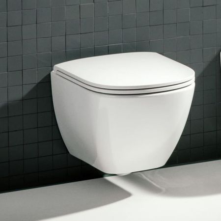 LAUFEN Lua Унитаз укороченный безободковый подвесной 490*360 мм, цвет белый глянец