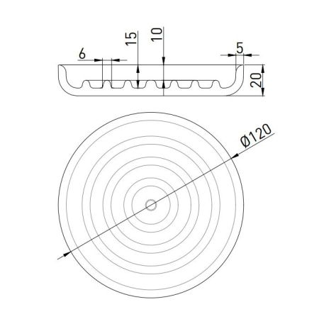 SALINI GOCCE Мыльница Ø120х20 мм., настольная, S-Stone, цвет белый матовый, артикул 1902201