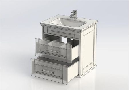 Тумба под раковину Aquanet Бостон М 60 белый, артикул 00209679