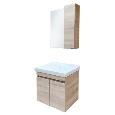 Зеркало со шкафом Comforty Тромсе 60 4142221 Дуб сонома, артикул 4142221