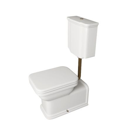 KERASAN Механизм слива одинарный для низкого бачка, без трубы  без подводки, цвет бронза