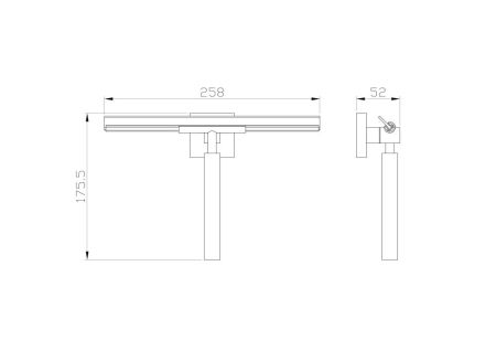 Водосгон для стёкол WONZON & WOGHAND POLO, Темный графит (WW-8923-BGM), артикул WW-8923-BGM