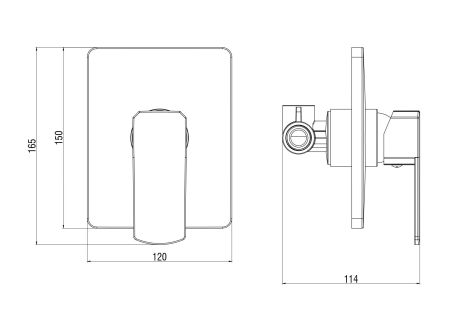 Смеситель Iceberg встроен. для душа, артикул: IC83, артикул IC83