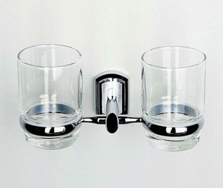 Стакан для зубных щеток WasserKRAFT Oder K-3028D двойной Хром