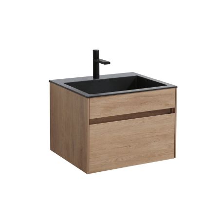 База под раковину Chiara 600 подвесная, 1 выкатной ящик soft-close, N.Oak, артикул VMC-2C600NO