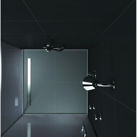 Желоб BERGES водосток В1 Keramik 900, матовый хром, S-сифон D50 H60 боковой, артикул 090120