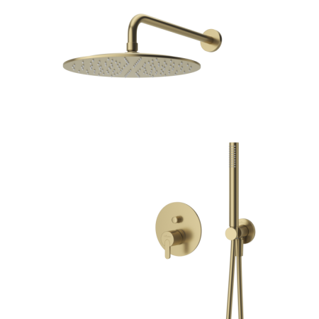 Душевая система с переключателем для верхнего и ручного душа CEZARES LEAF-DSIP, артикул LEAF-DSIP-30-SS