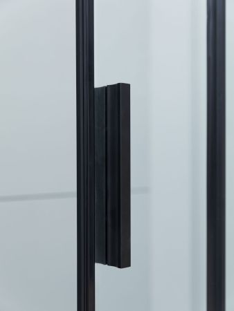 Боковая стенка Aquanet Pleasure Evo 800 AE65-F80-BT профиль черный, прозрачное стекло, артикул AE65-F80-BT