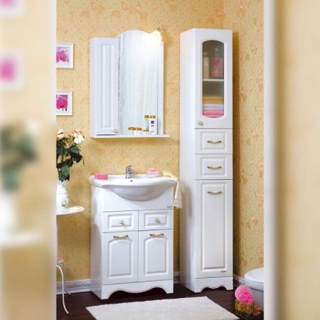 Комплект мебели для ванной Бриклаер АННА 60L, белый, артикул АННА 60L