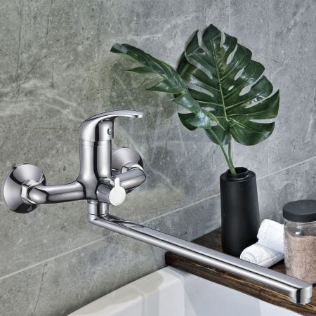 Смеситель для ванны WesnaArt LISTOK LIS01-320, хром, артикул LIS01-320