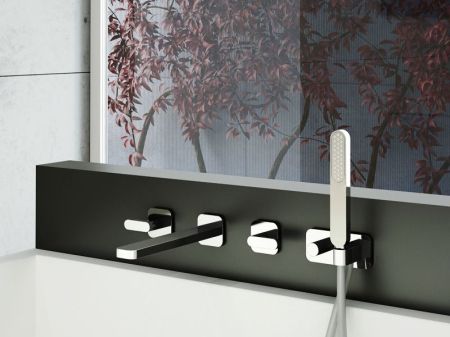 Смеситель для ванны Webert Living LV720901560 Черный матовый