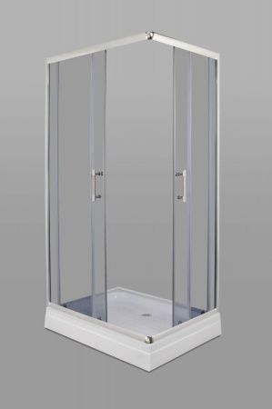 Душевой уголок Parly QZ71S 100х195 профиль Полированный алюминиевый стекло тонированное