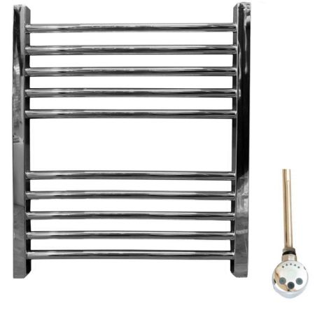 Электрический полотенцесушитель Ника Modern ЛМ 2 60x50 сухой тэн Хром 10 перекладин, артикул ЛМ 2 хром ЭЛ 60х50