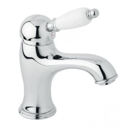 Смеситель для раковины CEZARES elite-1 хром (ручка белая) Opadiris