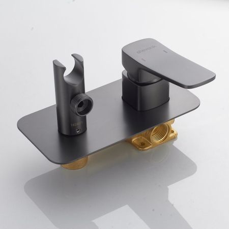 Гигиенический душ со смесителем Shevanik S9905T, оружейная сталь