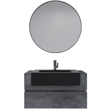 Комплект мебели для ванной Black&White Universe U903.1000 подвесной Пепельный, артикул 903U1000