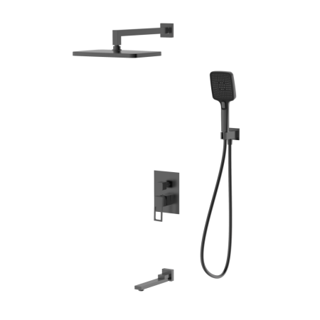 Душевая система для ванны и душа DQ Dortmund встраиваемая с изливом графит (DA1715606), артикул DA1715606