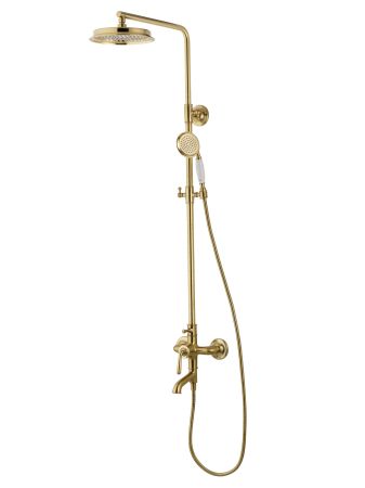 Душевая система WONZON & WOGHAND STEAM, Брашированное золото (WW-88739008-BG), артикул WW-88739008-BG