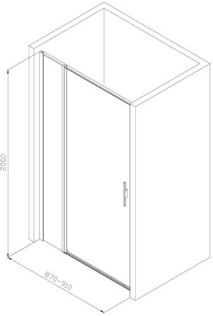 Душевая дверь Allen Brau Priority 90 3.31002.BA серебро браш, артикул 3.31002.BA