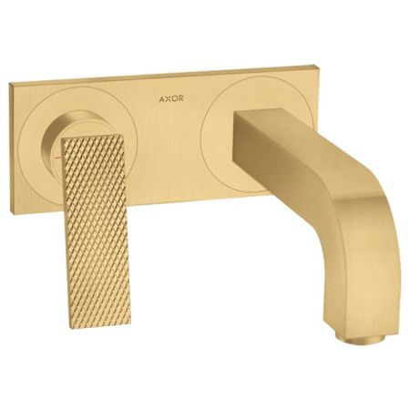 AX Citterio Смеситель для раковинынастенный,пан,тек, цвет шлифованное золото, артикул 39171250
