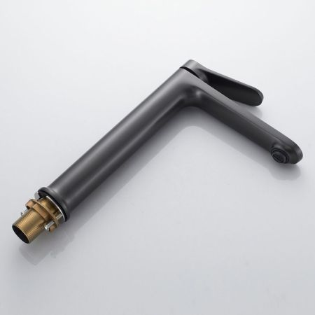 Смеситель для раковины высокий Shevanik S4311T, оружейная сталь, артикул S4311T