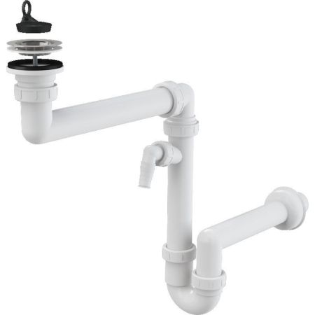 Сифон для кухонной мойки Alcaplast A870P-DN40 Белый, артикул A870P-DN40