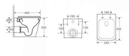 Унитаз подвесной CeramaLux 5171GW